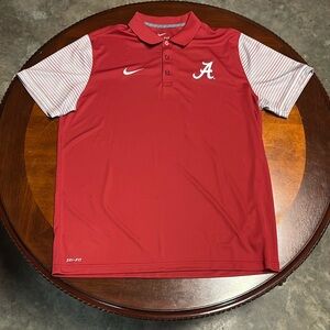 Nike Dri Fit University of Alabama Crimson Tide Embroidered Polo XL